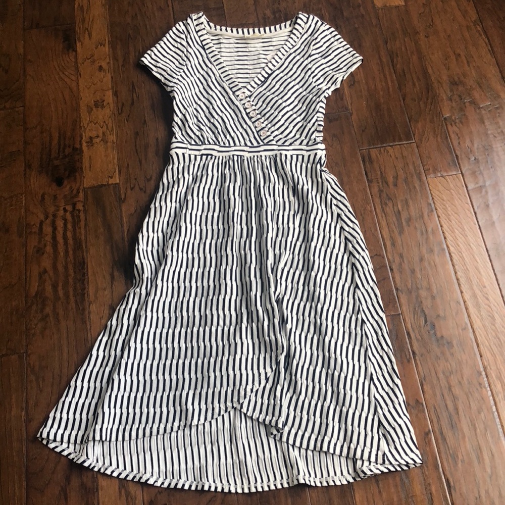 Striped Fit and Flair Dress